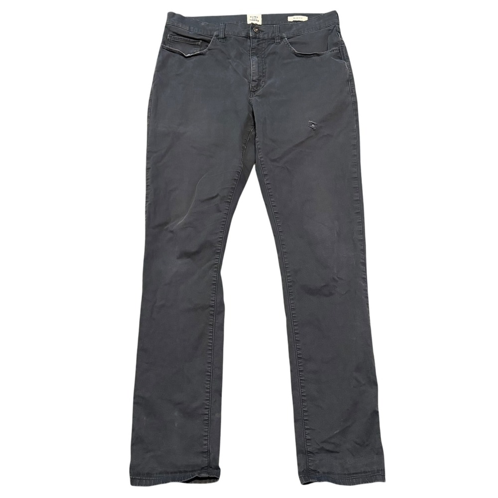 Flint and Tinder 365 Slim Fit Pants Mens 33x32 Dark Charcoal Gray Twill Chino